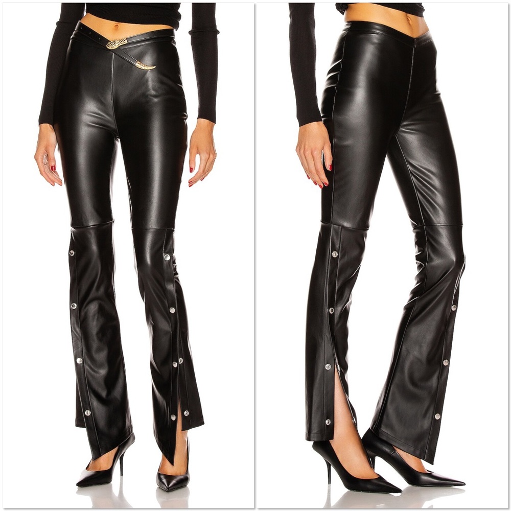 EUC ALEXANDER WANG Stretch Washable Faux Leather Pants 2